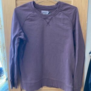Purple/Pink Pact apparel crew sweatshirt